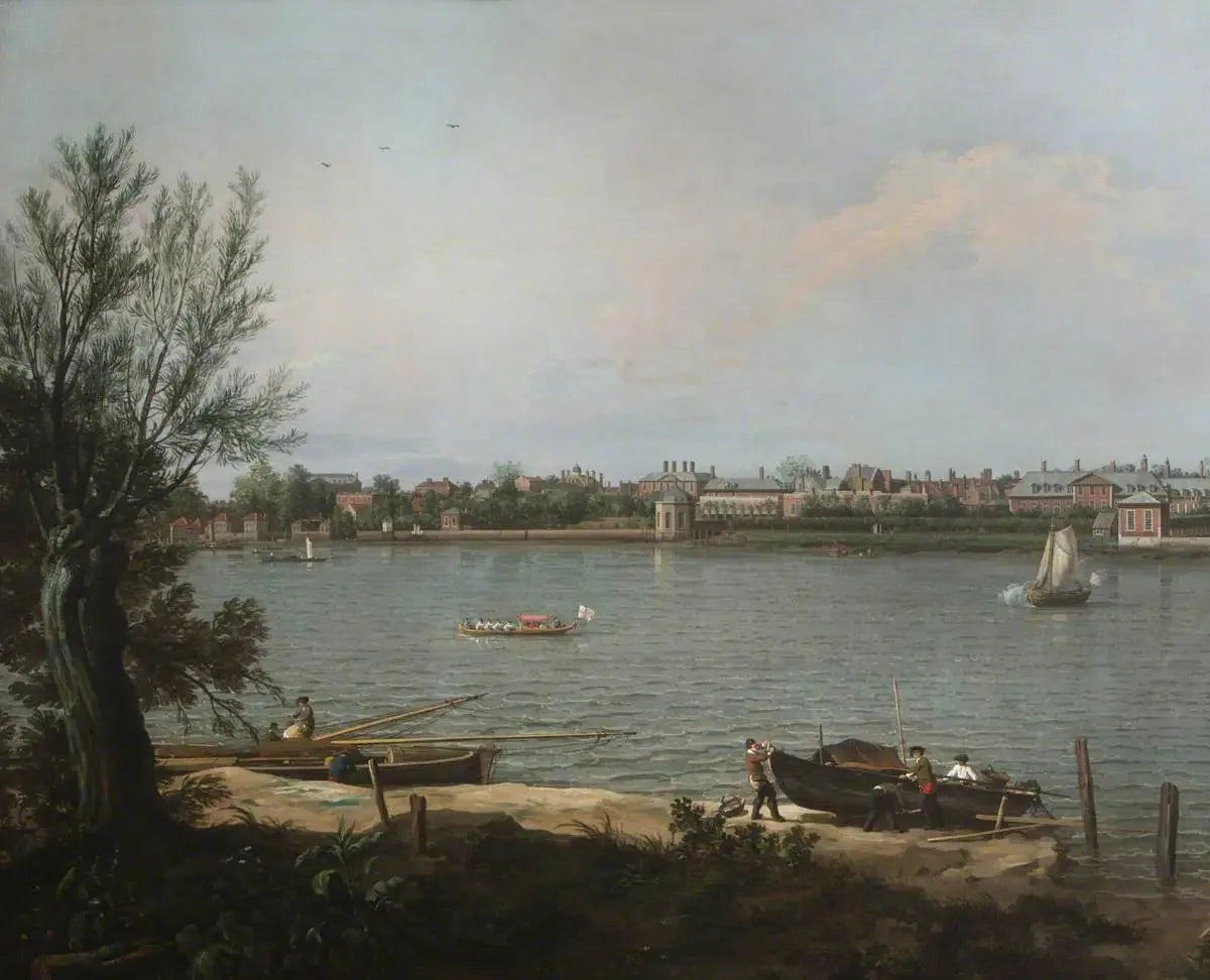 Chelsea depuis la Tamise à Battersea Reach - Canaletto image 1 copie de tableau peinte à la main