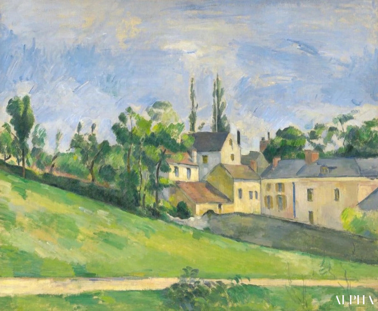 Opwaartse weg - Paul Cézanne - Reproducties van schilderijen en hoogwaardige schilderijen