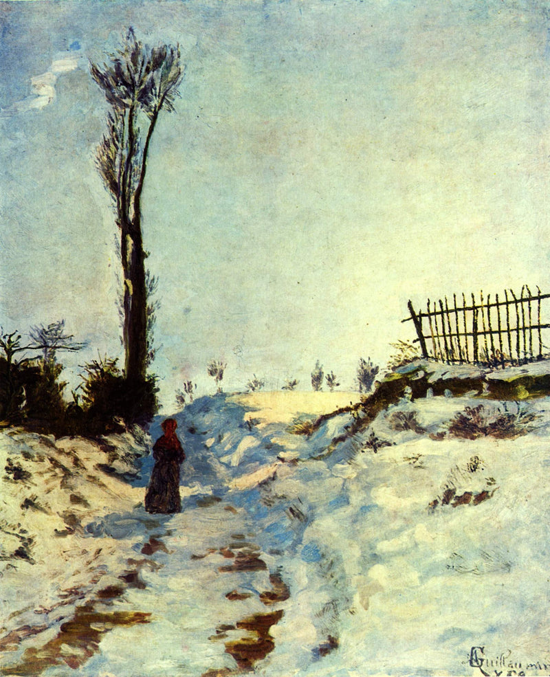 Holle weg, sneeuweffect - Armand Guillaumin