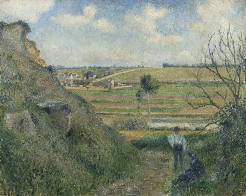 Holle weg, uitzicht op Épluches - Camille Pissarro