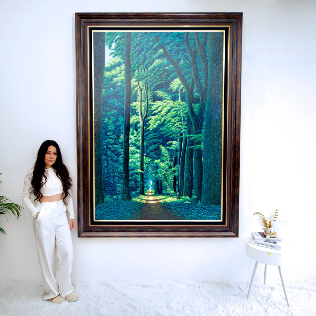 Chemin dans la Forêt Verte | 130 x 190 cm Reproductions de tableaux à la peinture à l’huile