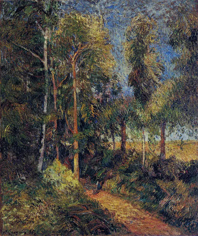 Reproduction du tableau « Chemin dans la hêtraie - Paul Gauguin » par Alpha Reproduction en peinture à l’huile