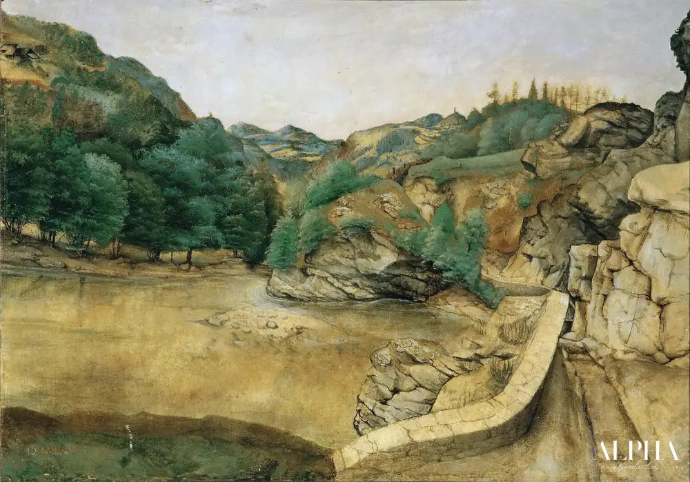 Chemin dans les Alpes, 1495 Bois véritable Monaste - Albrecht Dürer - Reproductions de tableaux et peintures haut de gamme