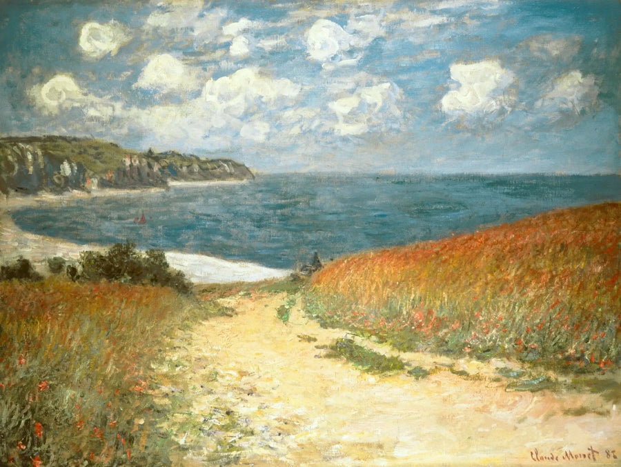 Pad door het graanveld in Pourville - Claude Monet