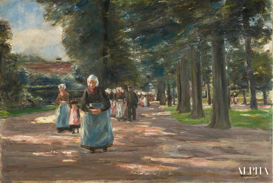 Chemin de l'église à Laaren - Max Liebermann - Reproductions de tableaux et peintures haut de gamme