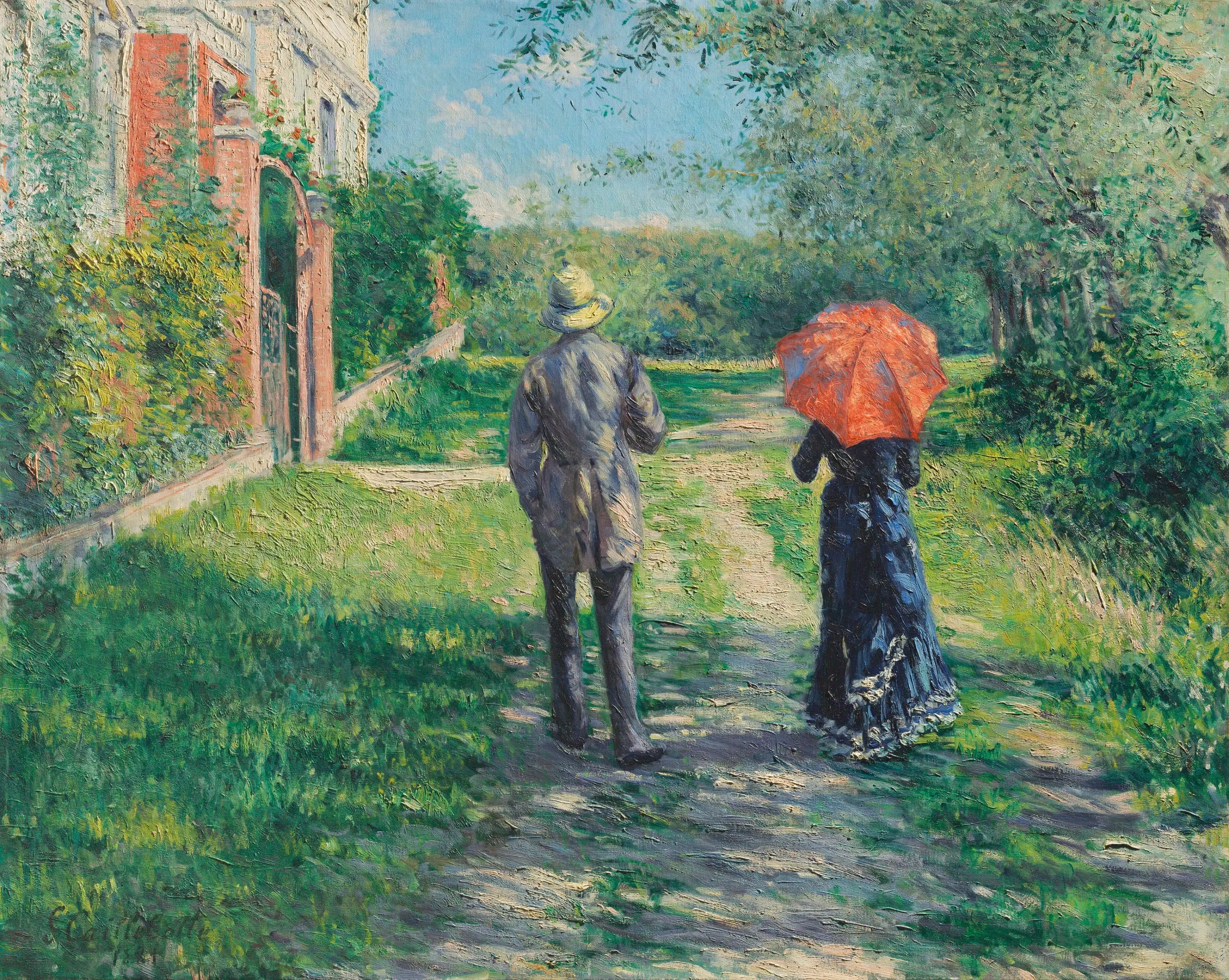 Chemin montant - Gustave Caillebotte image 1 copie peinte à la main à l’huile