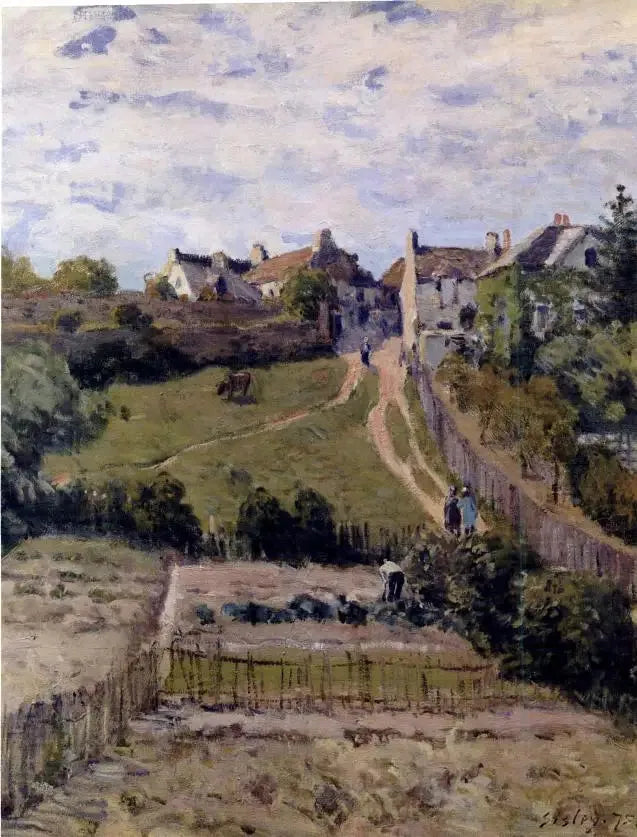 Oprit. Een hoek van het dorp Andrésy - Alfred Sisley