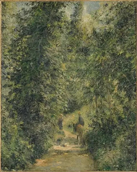 Pad door het bos, in de zomer - Camille Pissarro