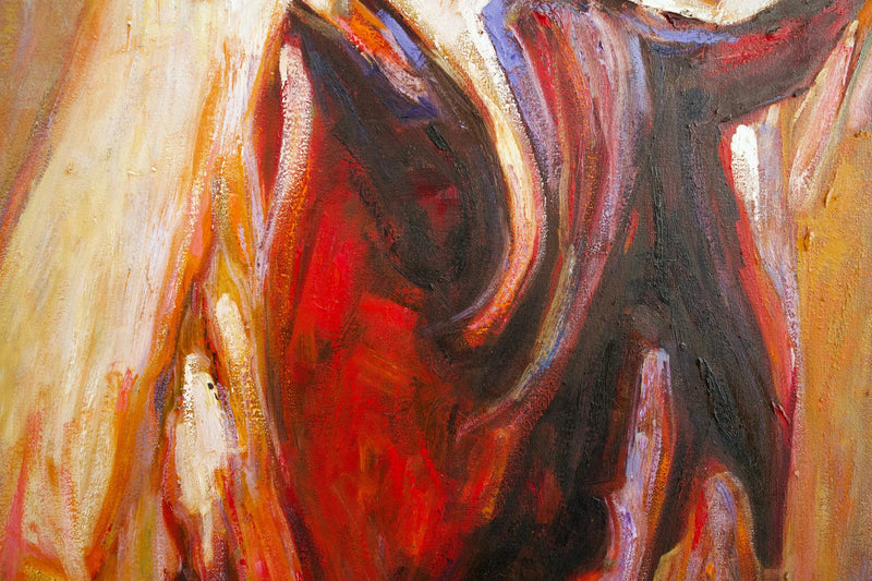 Abstract Paard | 100x100cm