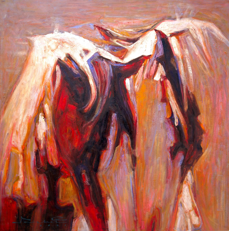 Abstract Paard | 100x100cm