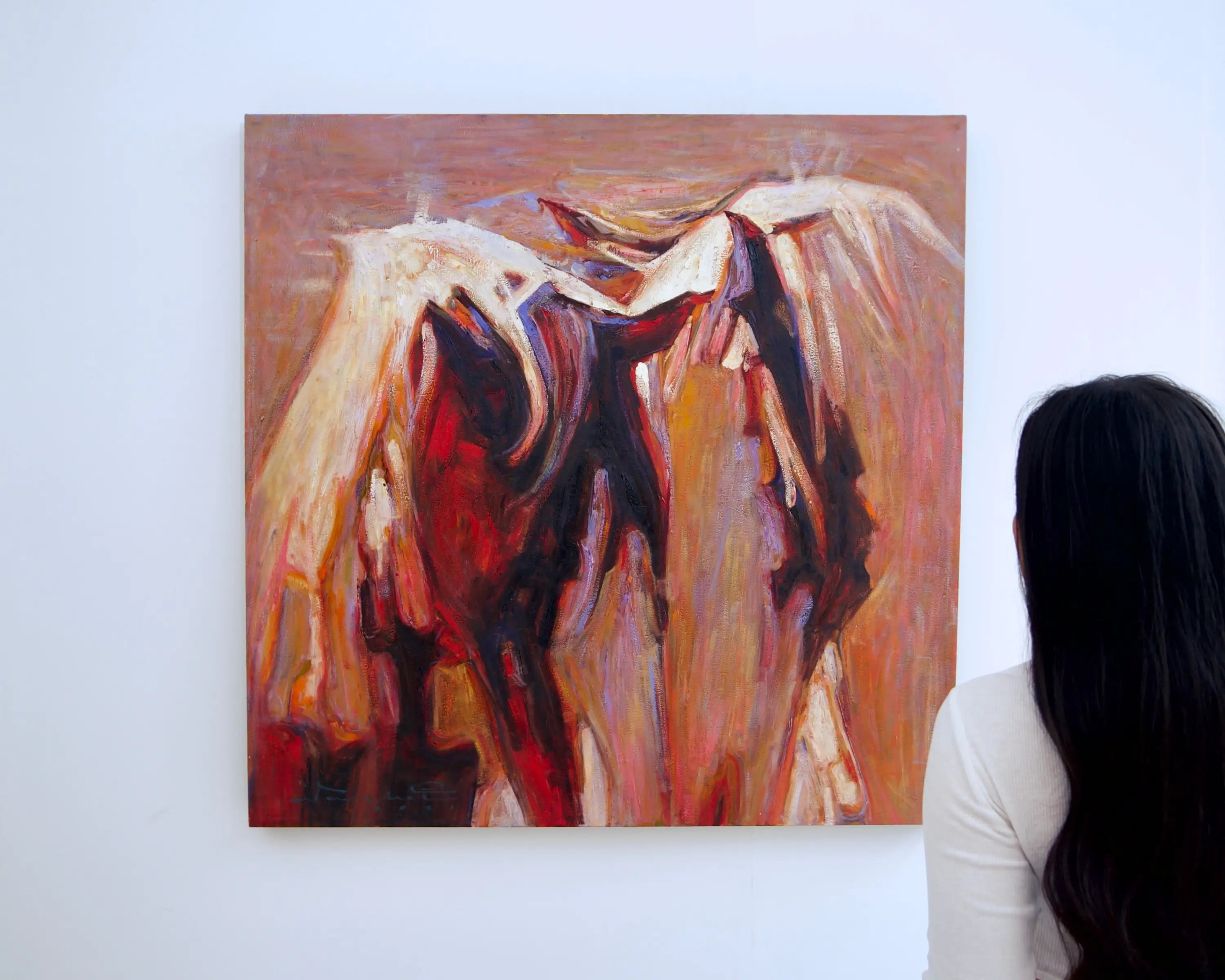 Cheval Abstrait | 100 x 100 cm Reproductions de tableaux à la peinture à l’huile