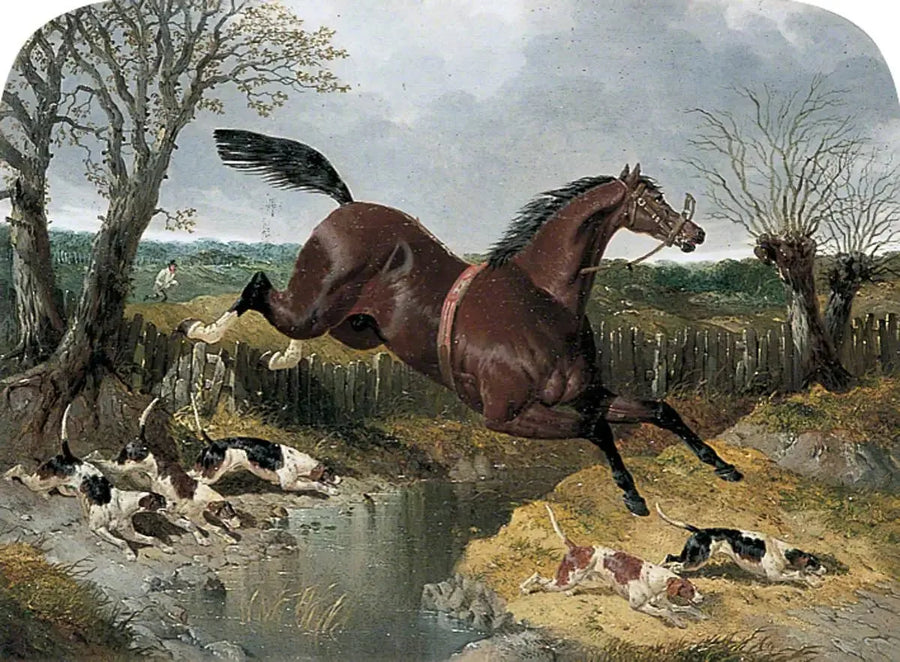 Galoppaard met beagles - John Frederick Herring, Sr.

Source:
Cheval alezan fugueur avec des beagles - John Frederick Herring, Sr.