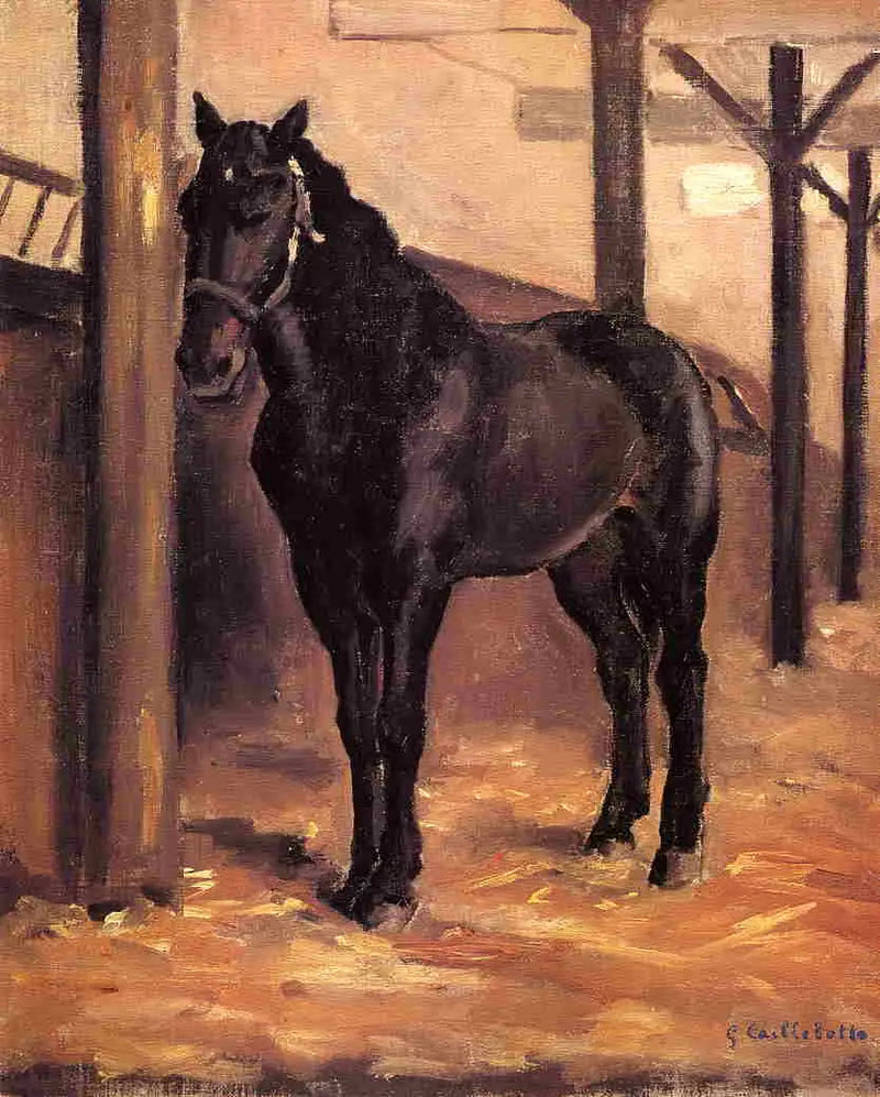 Bruine schimmel in de stal - Gustave Caillebotte