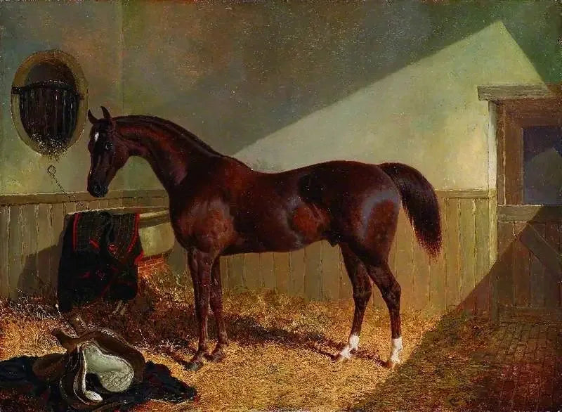 Bruin paard in een stallen - John Frederick Herring, Sr.

Source:
Cheval brun dans une écurie - John Frederick Herring, Sr.