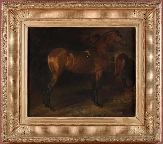 Spaanse hengst in een stal - Théodore Géricault