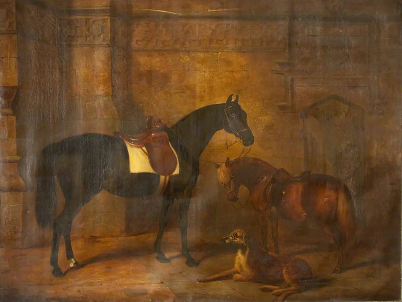 Paard, pony en hert-leeuw - Edwin Henry Landseer

Source:
Cheval, poney et cerf-lévrier - Edwin Henry Landseer
