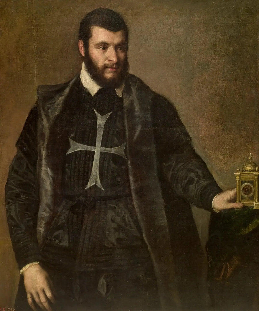 Ruiter met een klok - Titian