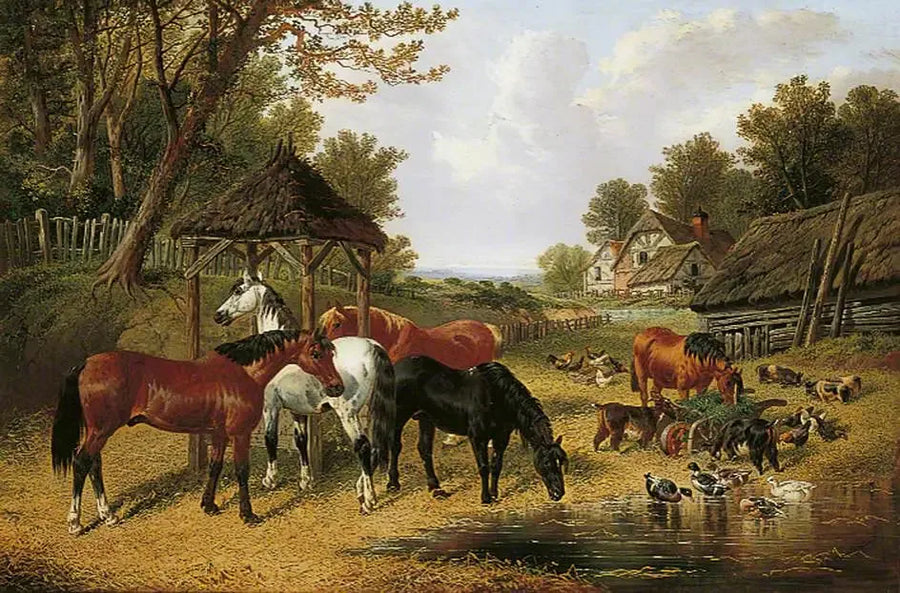 Paarden aan de rand van een boerderijvijver - John Frederick Herring, Sr.

Source:
Chevaux au bord d'un étang de ferme - John Frederick Herring, Sr.