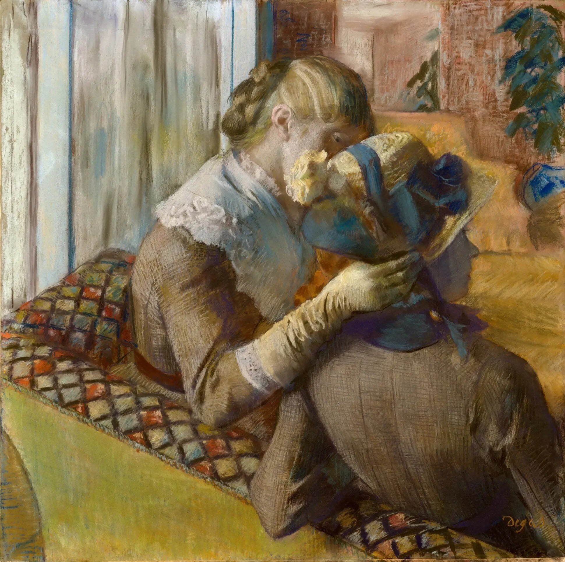 Chez le modiste - Edgar Degas image 1 reproduction artisanale de tableau