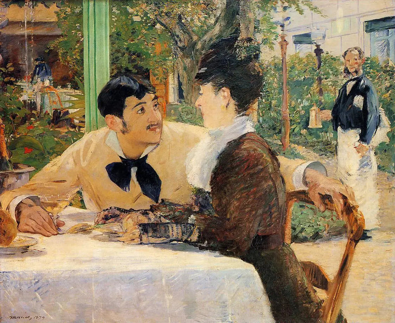 Bij vader Lathuille, in de open lucht - Édouard Manet