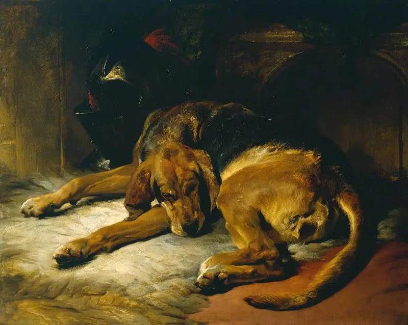 Slaapvolle jachthond - Edwin Henry Landseer

Source:
Chien de chasse endormi - Edwin Henry Landseer