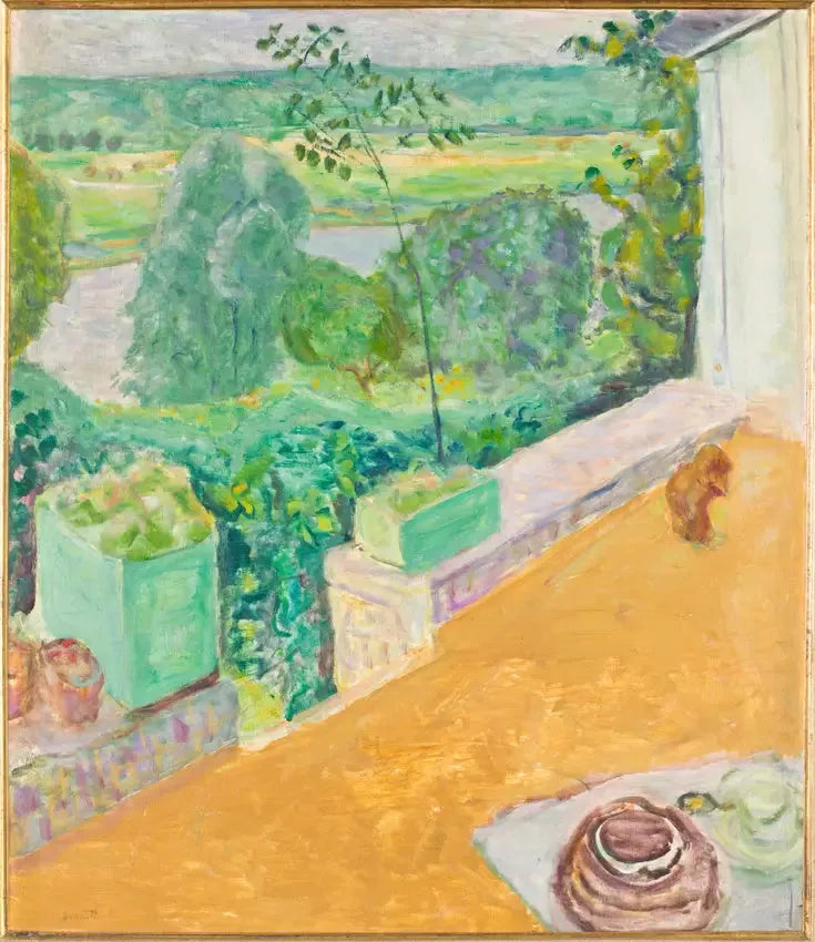 Hond op het terras - Pierre Bonnard