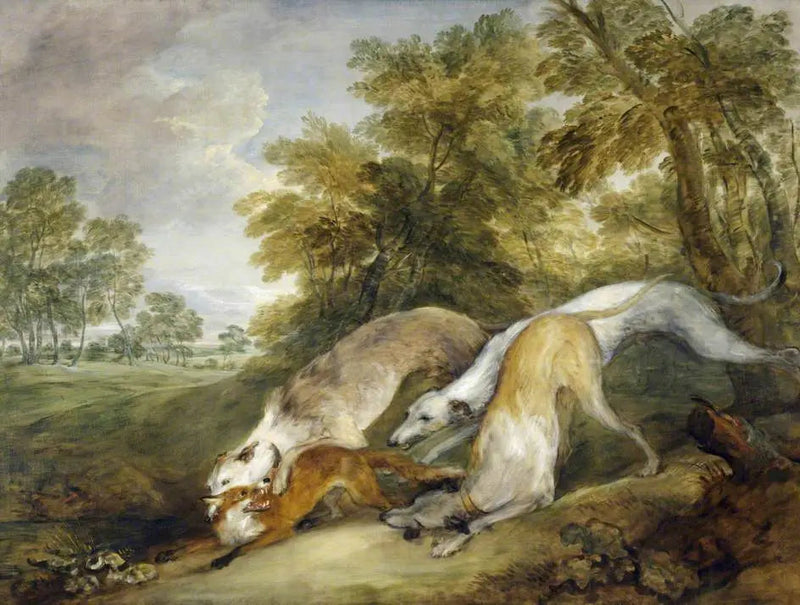 Honden die een vos jagen - Thomas Gainsborough

Source:
Chiens chassant un renard - Thomas Gainsborough