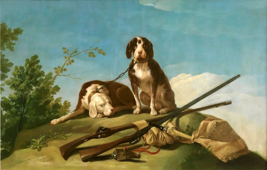 Honden en jachtgereedschap - Francisco de Goya