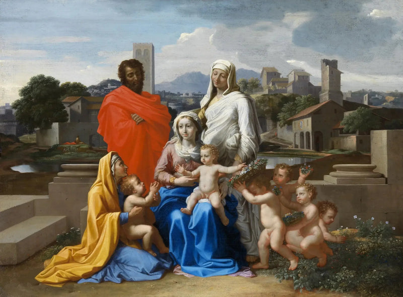 Cijfers van de Heilige Familie met tien - Nicolas Poussin