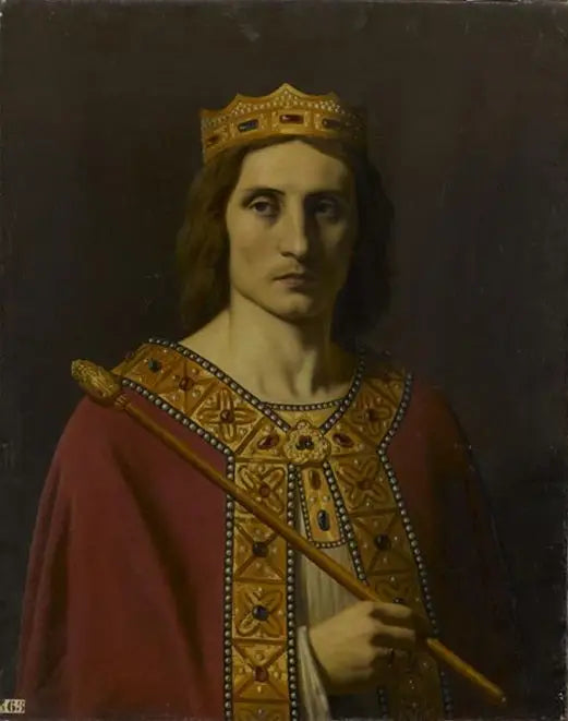Childéric II (ca. 653-675), koning van Austrasië, Neustrië en Bourgondië - Émile Signol

Source:
Childéric II (vers 653-675), roi d'Austrasie, de Neustrie et de Bourgogne - Émile Signol