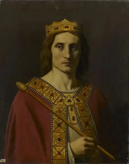 Childéric II (ca. 653-675), koning van Austrasië, Neustrië en Bourgondië - Émile Signol

Source:
Childéric II (vers 653-675), roi d'Austrasie, de Neustrie et de Bourgogne - Émile Signol