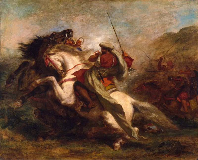 Schok van Arabische ruiters - Eugène Delacroix