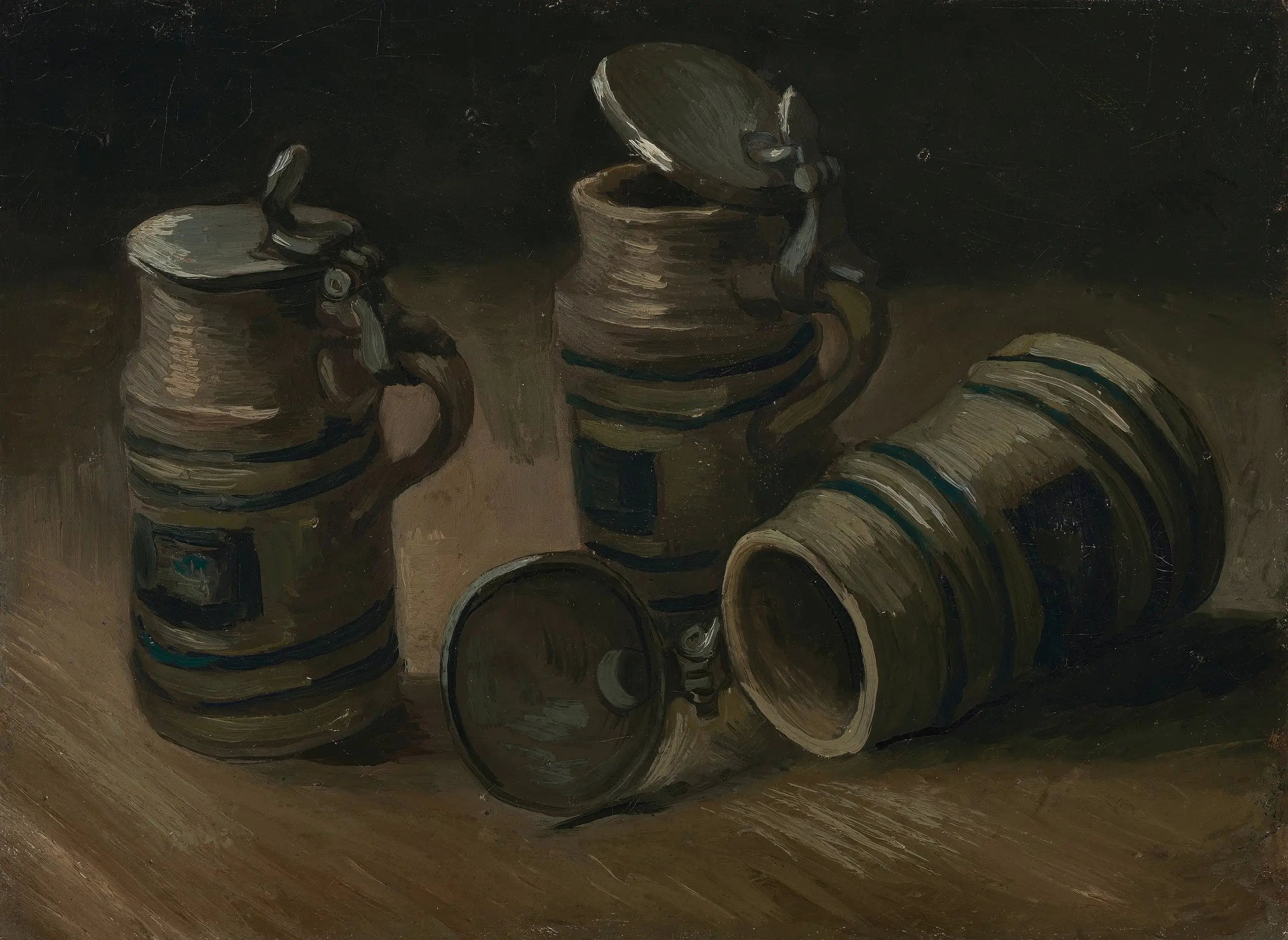 Reproduction du tableau « Chopes à bière - Vincent van Gogh » par Alpha Reproduction en peinture à l’huile