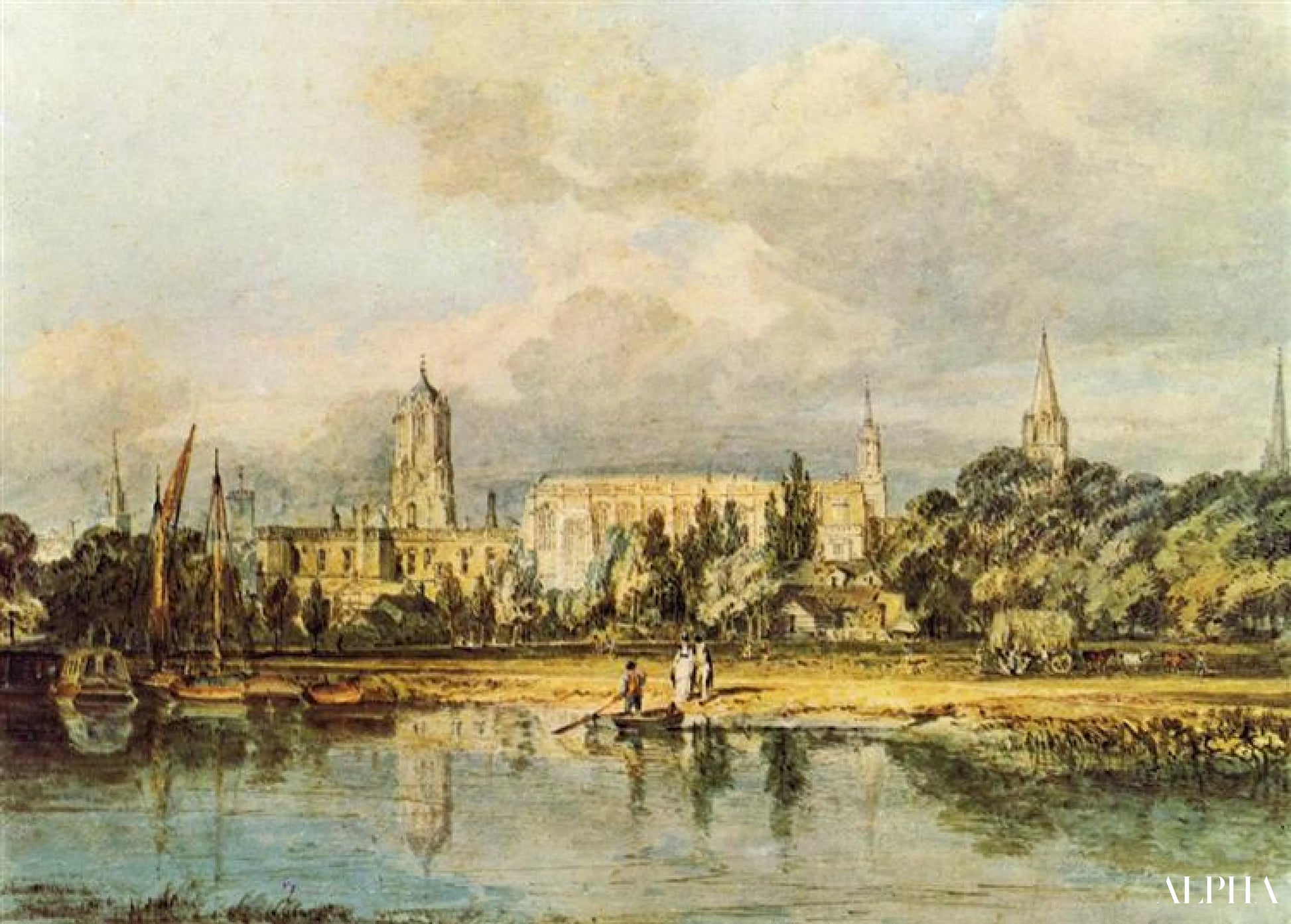Christelijke kerk gezien van voren - William Turner - Reproducties van schilderijen en hoogwaardige schilderijen