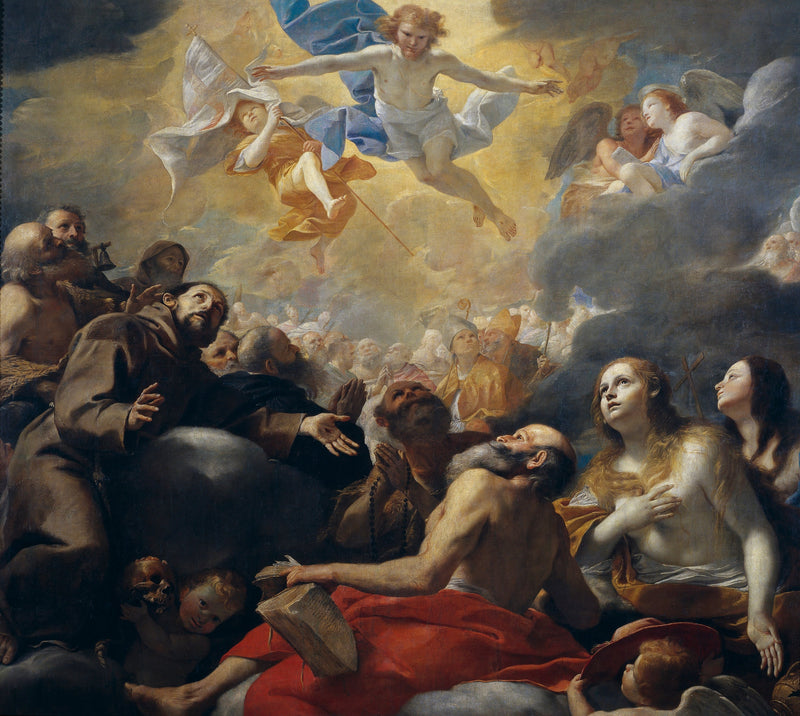 Christus in glorie met de heiligen - Mattia Preti