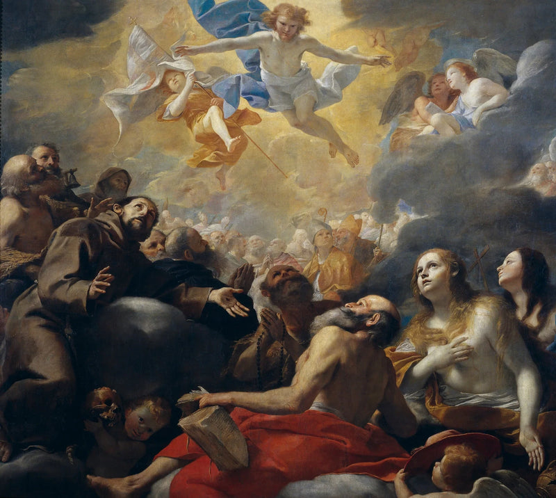 Christus in glorie met de heiligen - Mattia Preti