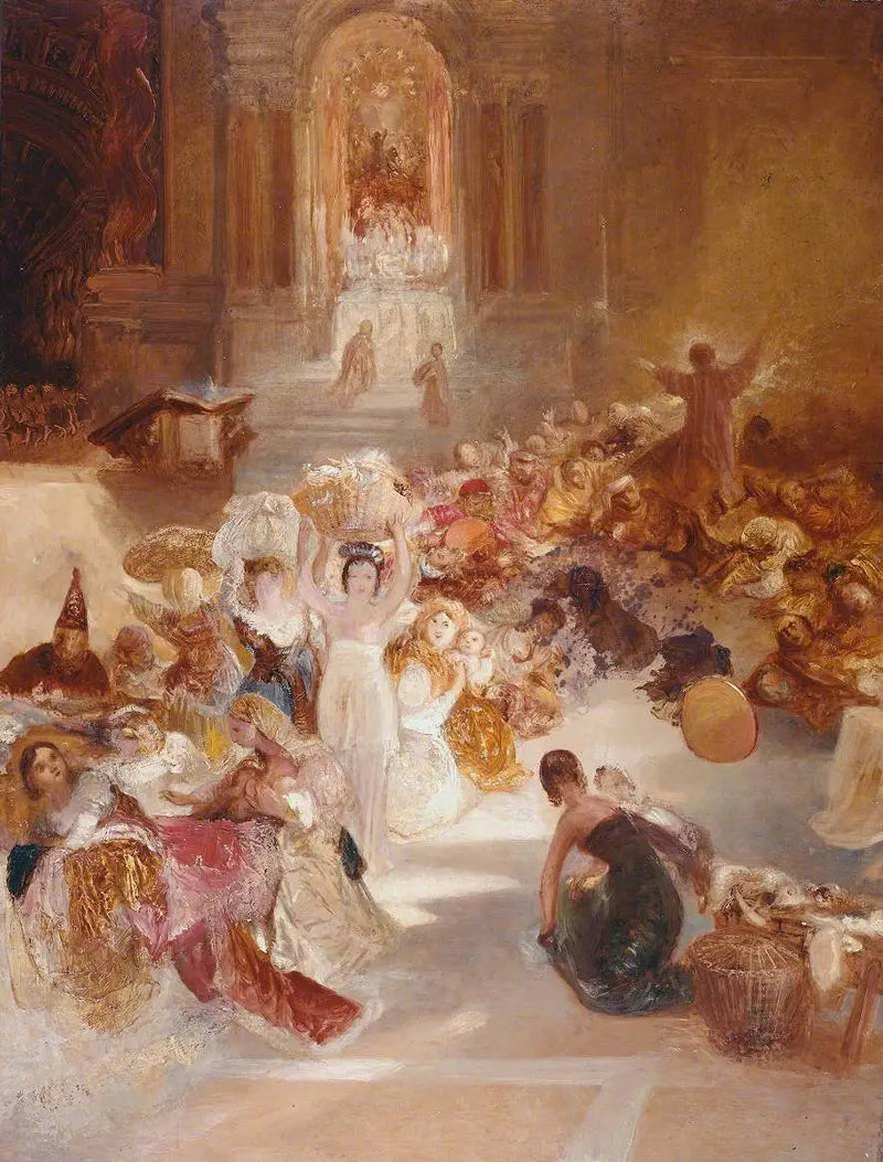 Christus jaagt de handelaren uit de tempel - J. M. W. Turner