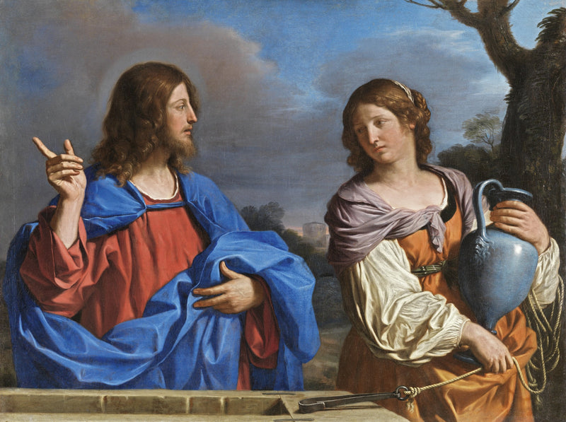 Christus en de Samaritaanse vrouw - Guercino