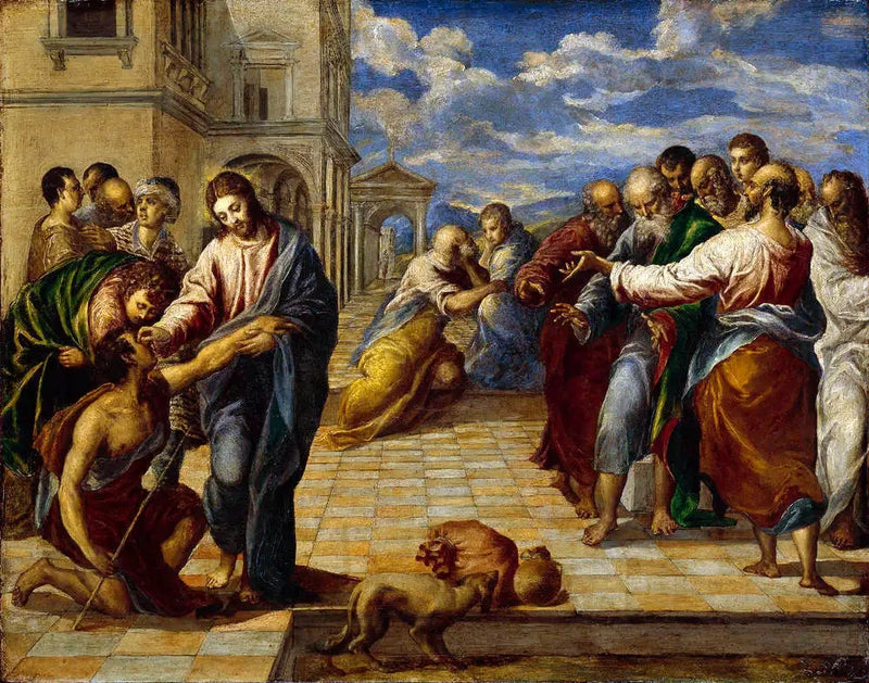 Christus die de blinden geneest - El Greco