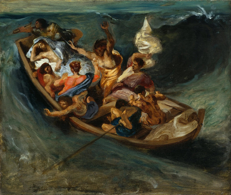 Christus op de zee van Galilea - Eugène Delacroix