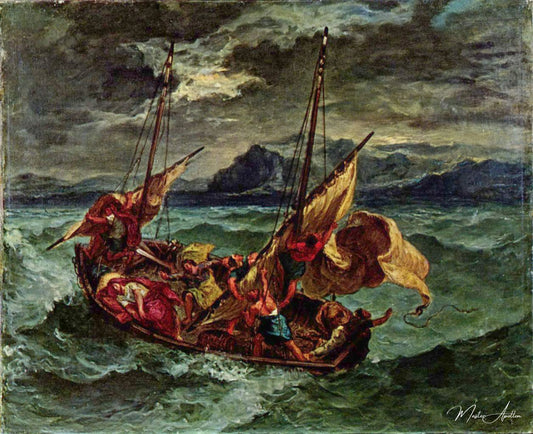 Christ sur la mer de Galilée - Eugène Delacroix - Reproductions de tableaux et peintures haut de gamme