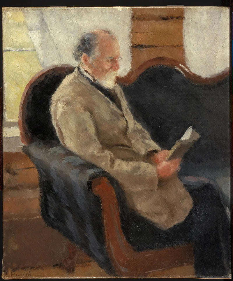 Christian Munch op de bank - Edvard Munch