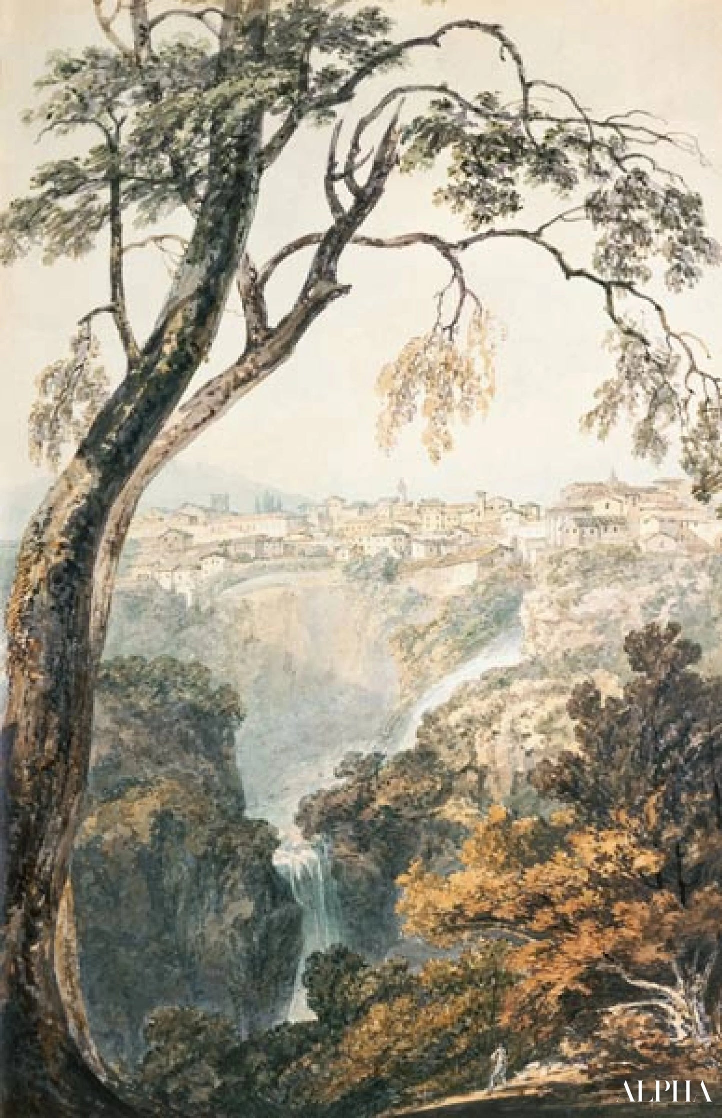 Chutes de l'Anio - William Turner - Reproducties van schilderijen en hoogwaardige schilderijen