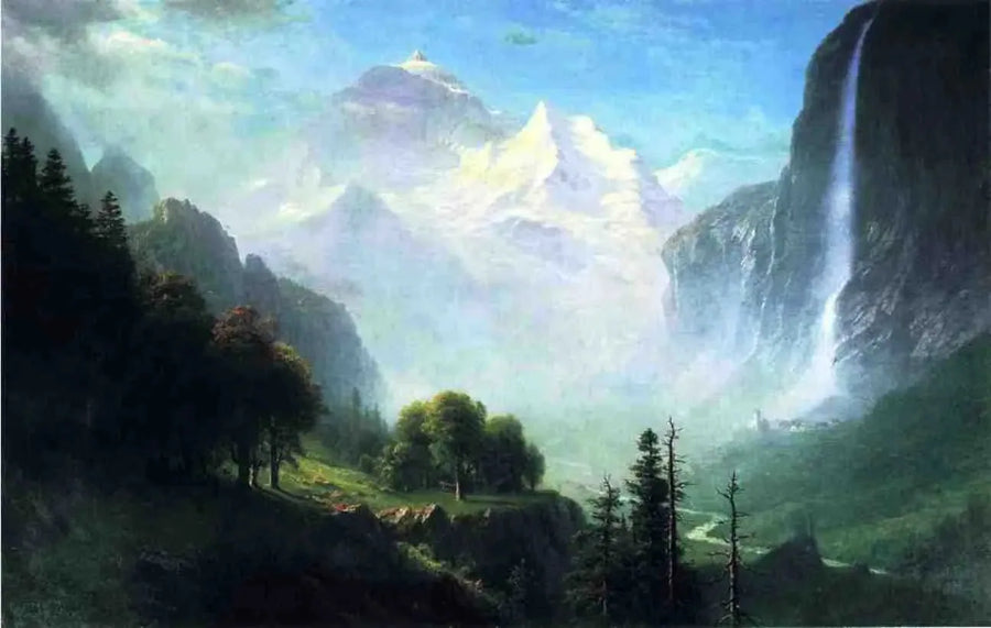 Vallei van de Staubbach-watervallen, nabij Lauterbrunnen, Zwitserland - Albert Bierstadt

Source:
Chutes du Staubbach, près de Lauterbrunnen, Suisse - Albert Bierstadt