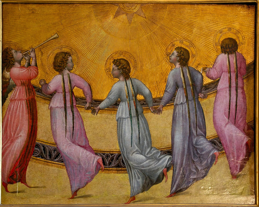 Vijf dansende engelen - Giovanni di Paolo