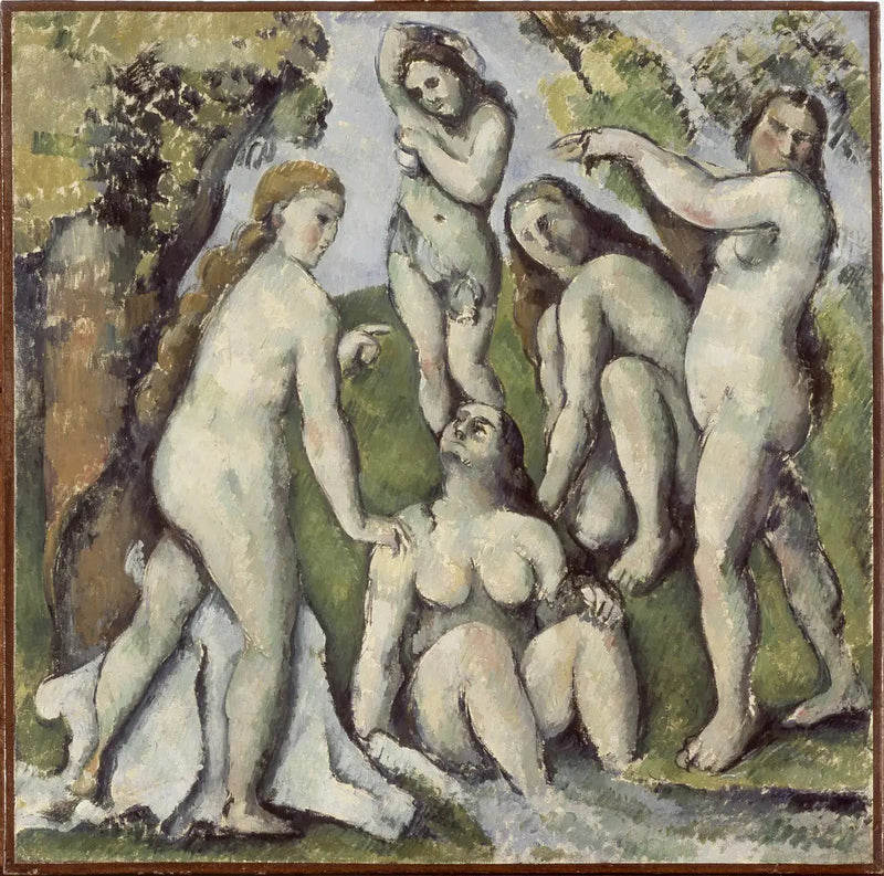 Vijf badsters - Paul Cézanne