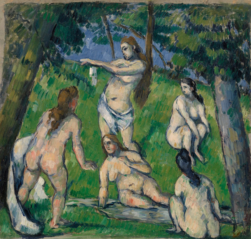 Vijf badsters - Paul Cézanne