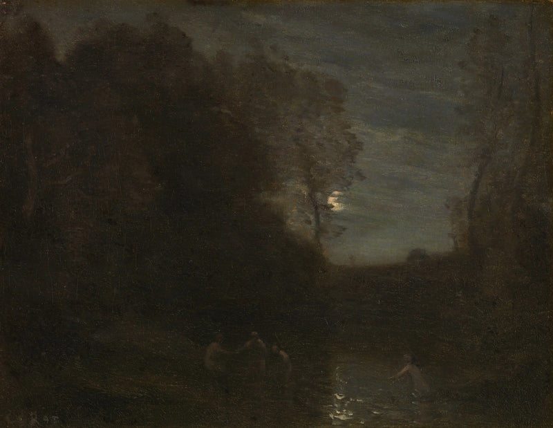Maanlicht - Jean-Baptiste Camille Corot