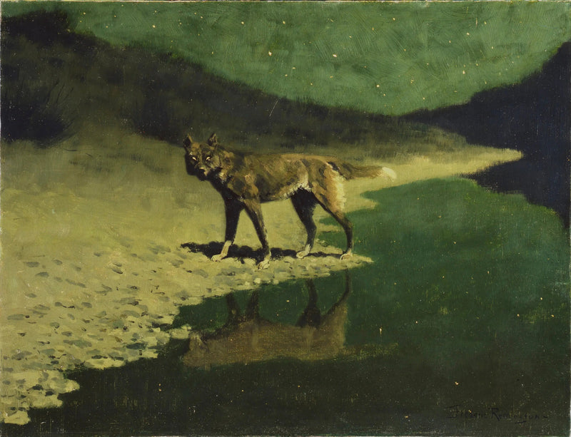 Maanlicht, wolf - Frederic Remington

Source:
Clair de lune, loup - Frederic Remington