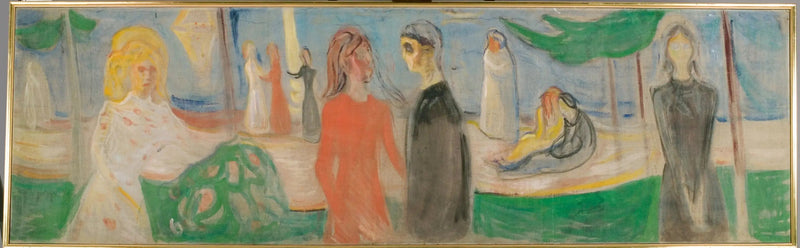 Maanlicht op het strand - Edvard Munch